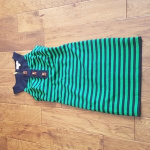 MICHAEL Michael Kors Sleeveless Navy Green Striped Dress Size XS